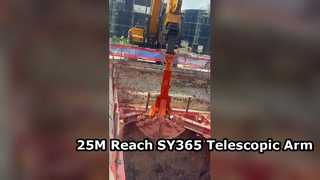 Braccio telescopico da 25 M con benna da 1,5 cbm per SY365